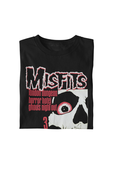 MerchMoment Misfits - 3 Hits From Hell T-Shirt Black