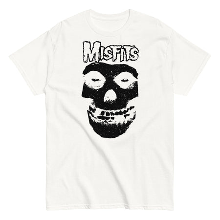 MerchMoment Misfits - Black Skull T-Shirt White