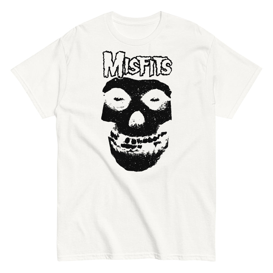 MerchMoment Misfits - Black Skull T-Shirt White