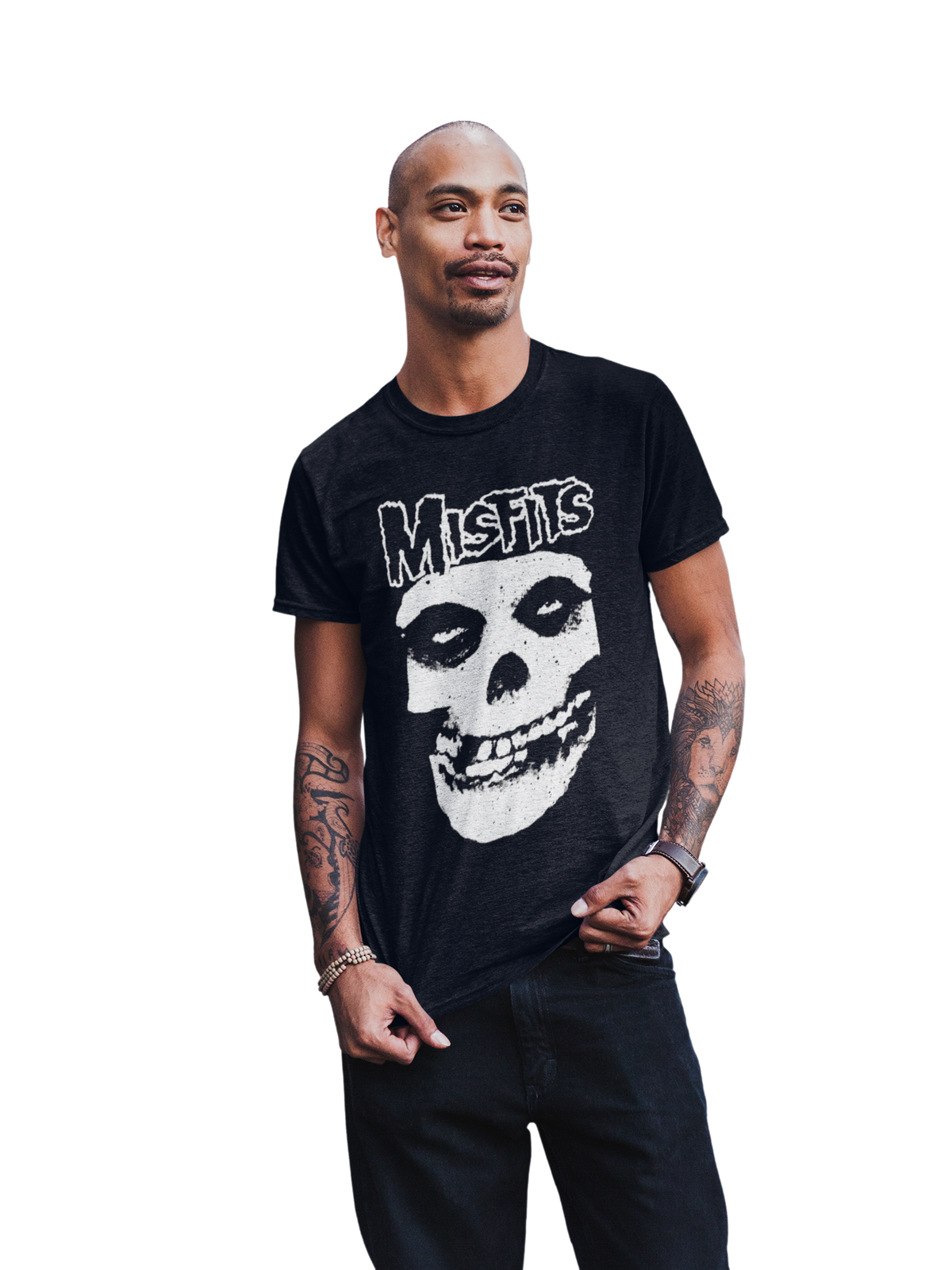 MerchMoment Misfits - Classic Skull T-Shirt Black