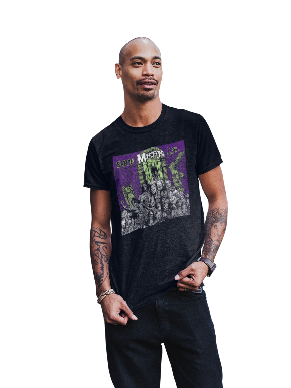 MerchMoment Misfits - Earth T-Shirt Black