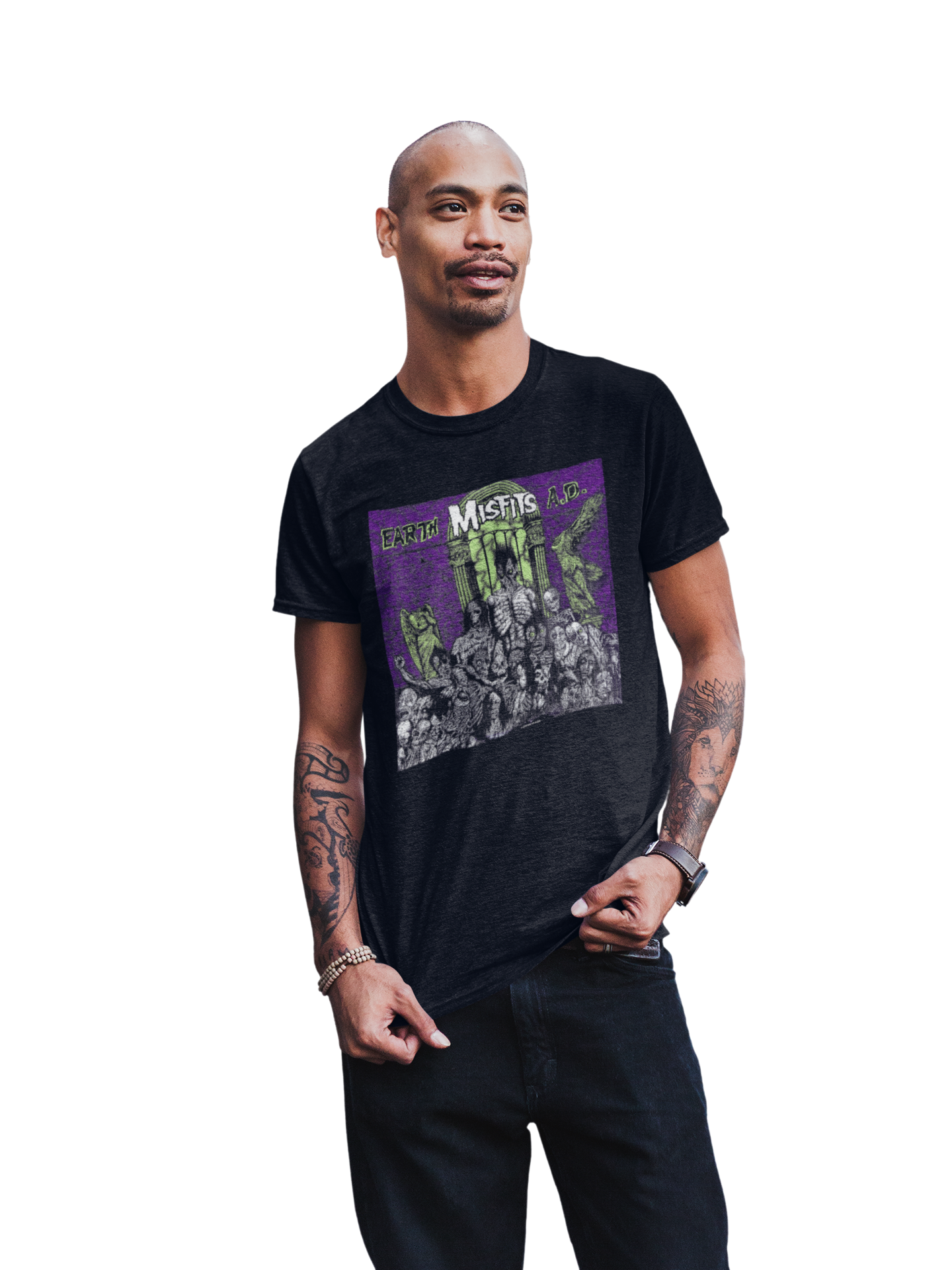 MerchMoment Misfits - Earth T-Shirt Black