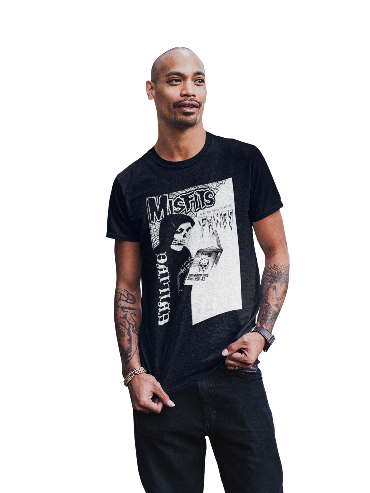 MerchMoment Misfits - Fangs T-Shirt Black