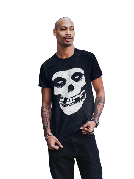 MerchMoment Misfits - Large Skull T-Shirt Black