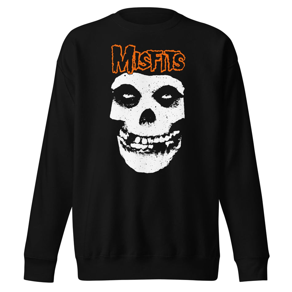MerchMoment Misfits - Orange Skull Sweatshirt Black