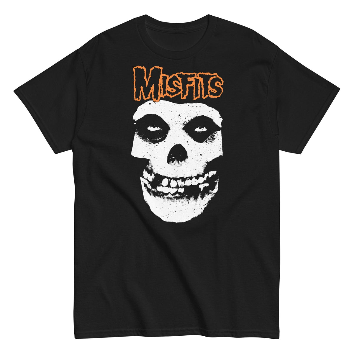 MerchMoment Misfits - Orange Skull T-Shirt Black