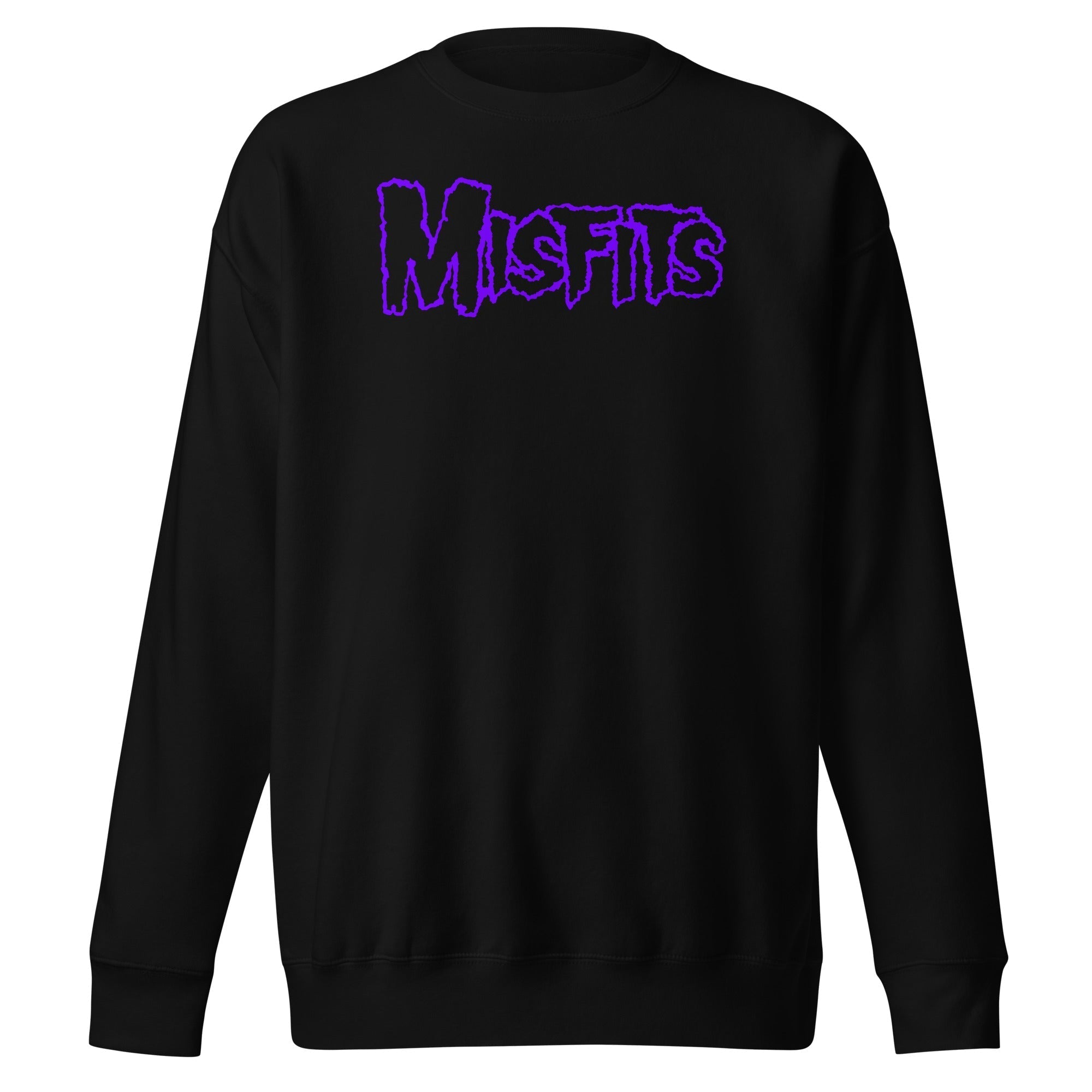 MerchMoment Misfits - Purple Drip Logo Sweatshirt Black