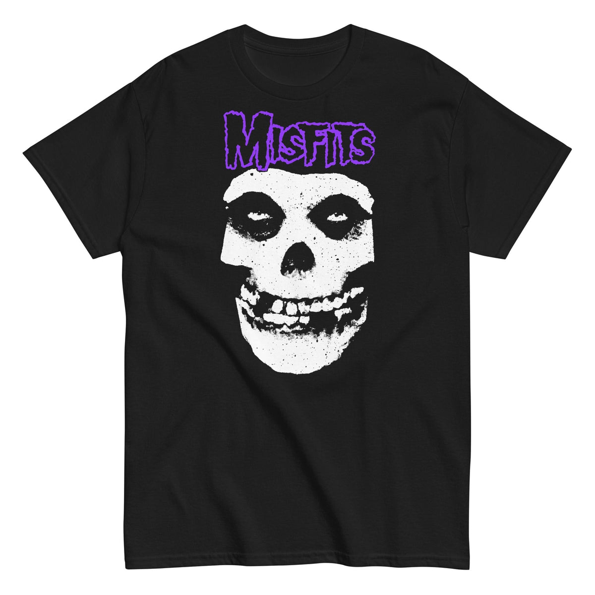 MerchMoment Misfits - Purple Skull T-Shirt Black