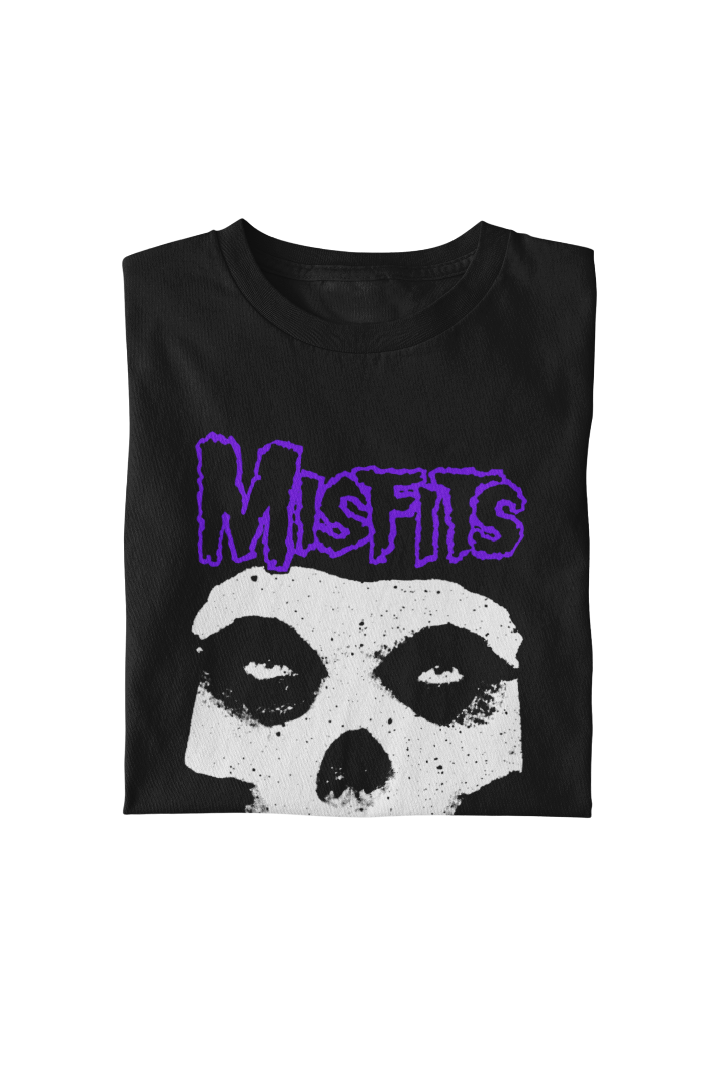 MerchMoment Misfits - Purple Skull T-Shirt Black