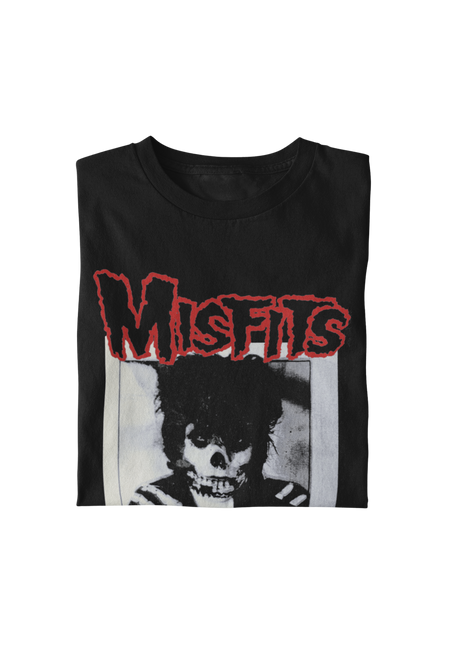 MerchMoment Misfits - Skull Hair T-Shirt Black