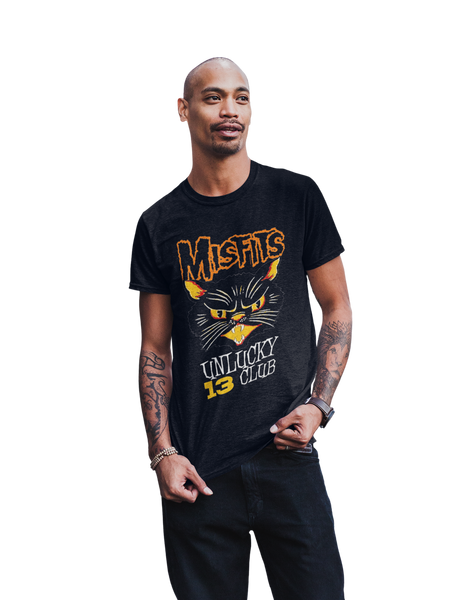 MerchMoment Misfits - Unlucky 13 Club T-Shirt Black
