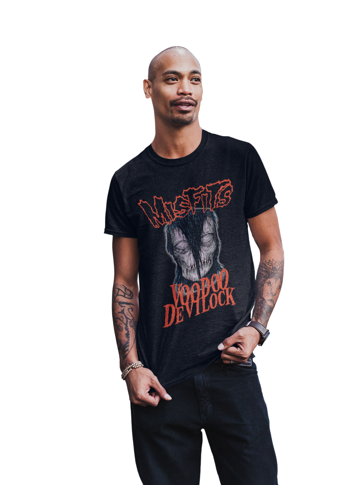 MerchMoment Misfits - VooDoo Devilock T-Shirt Black