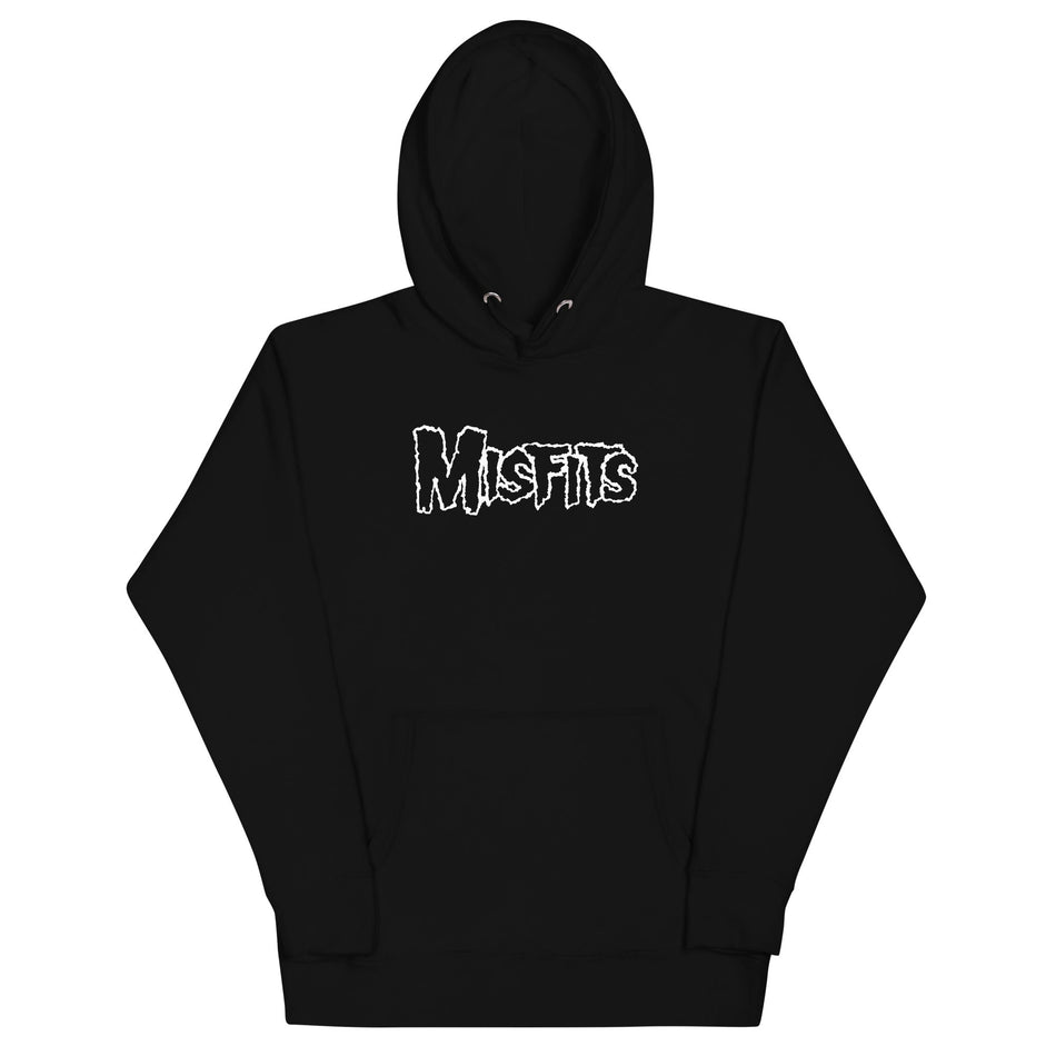 MerchMoment Misfits - White Drip Logo Hoodie Black