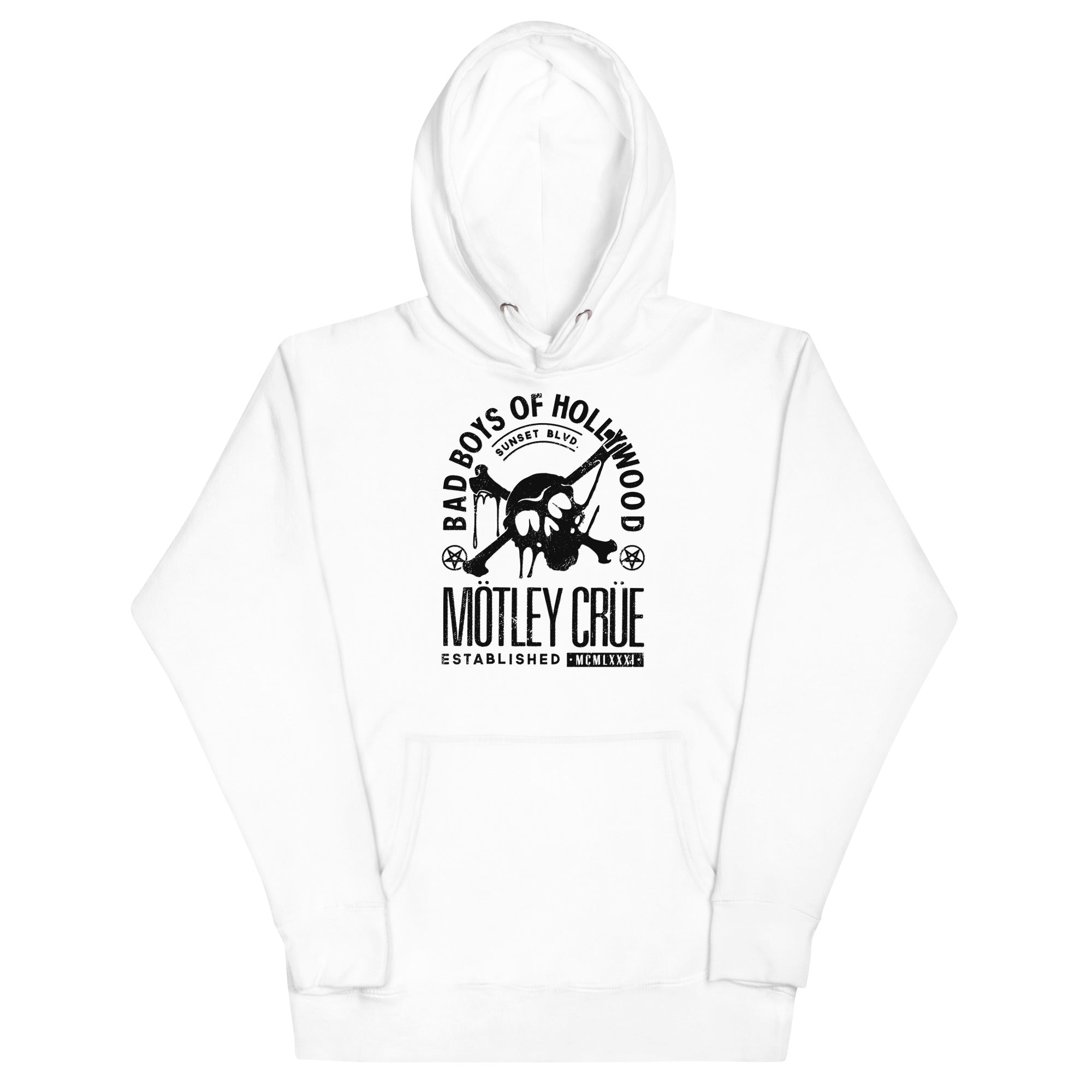 MerchMoment Motley Crue - Bad Boys of Hollywood Hoodie White