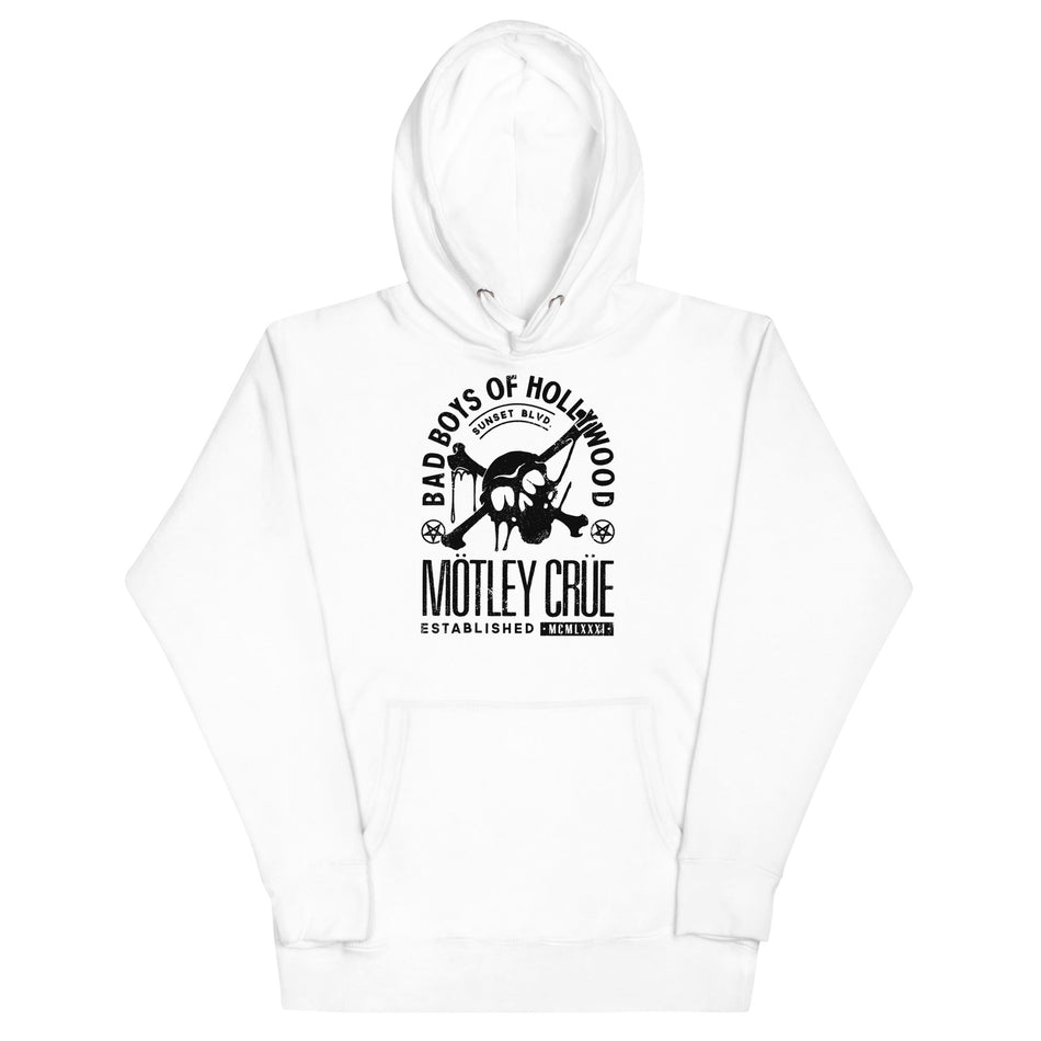 MerchMoment Motley Crue - Bad Boys of Hollywood Hoodie White