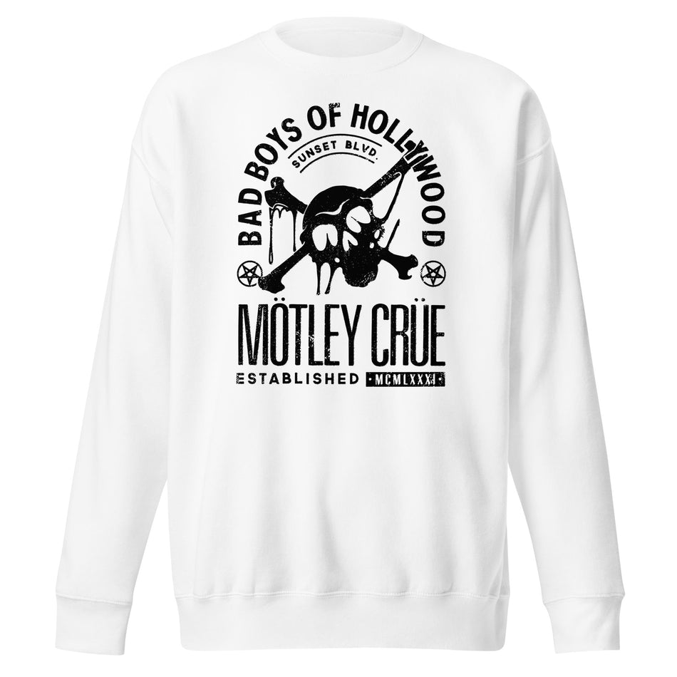 MerchMoment Motley Crue - Bad Boys of Hollywood Sweatshirt White