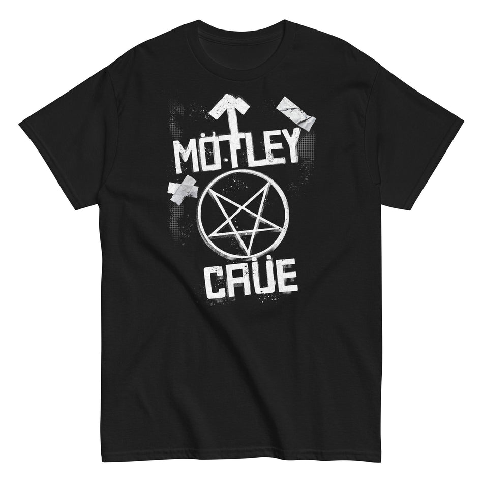 MerchMoment Motley Crue - Black and White Logo T-Shirt Black