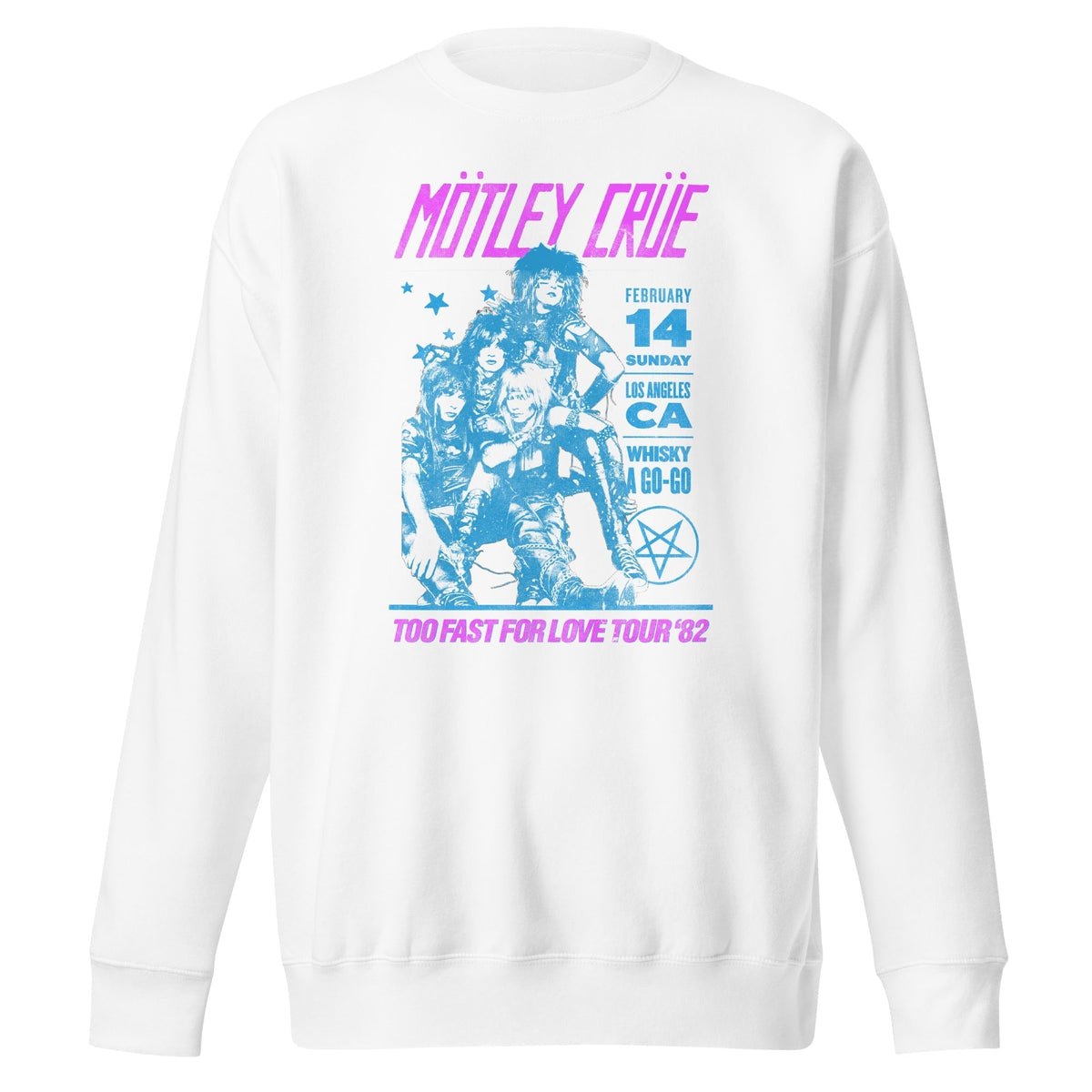 MerchMoment Motley Crue - Fast Love Sweatshirt White