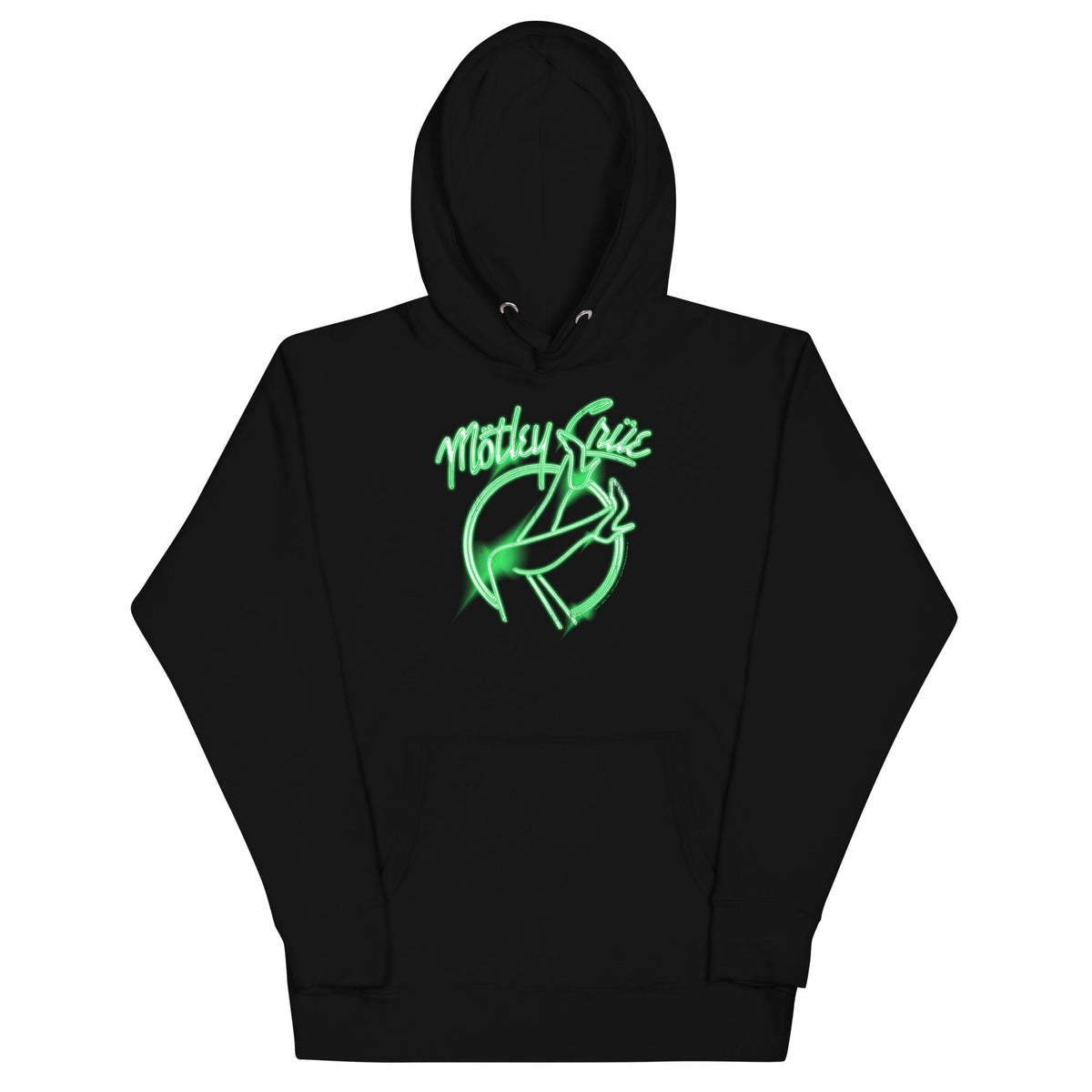 MerchMoment Motley Crue - Neon Green Girls Hoodie Black