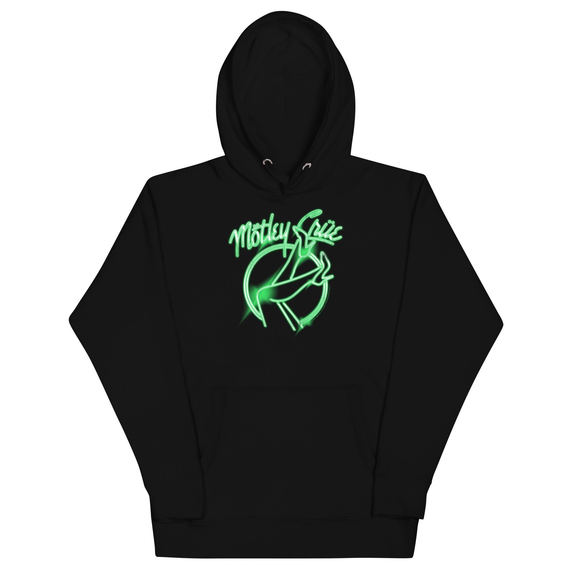 MerchMoment Motley Crue - Neon Green Girls Hoodie Black