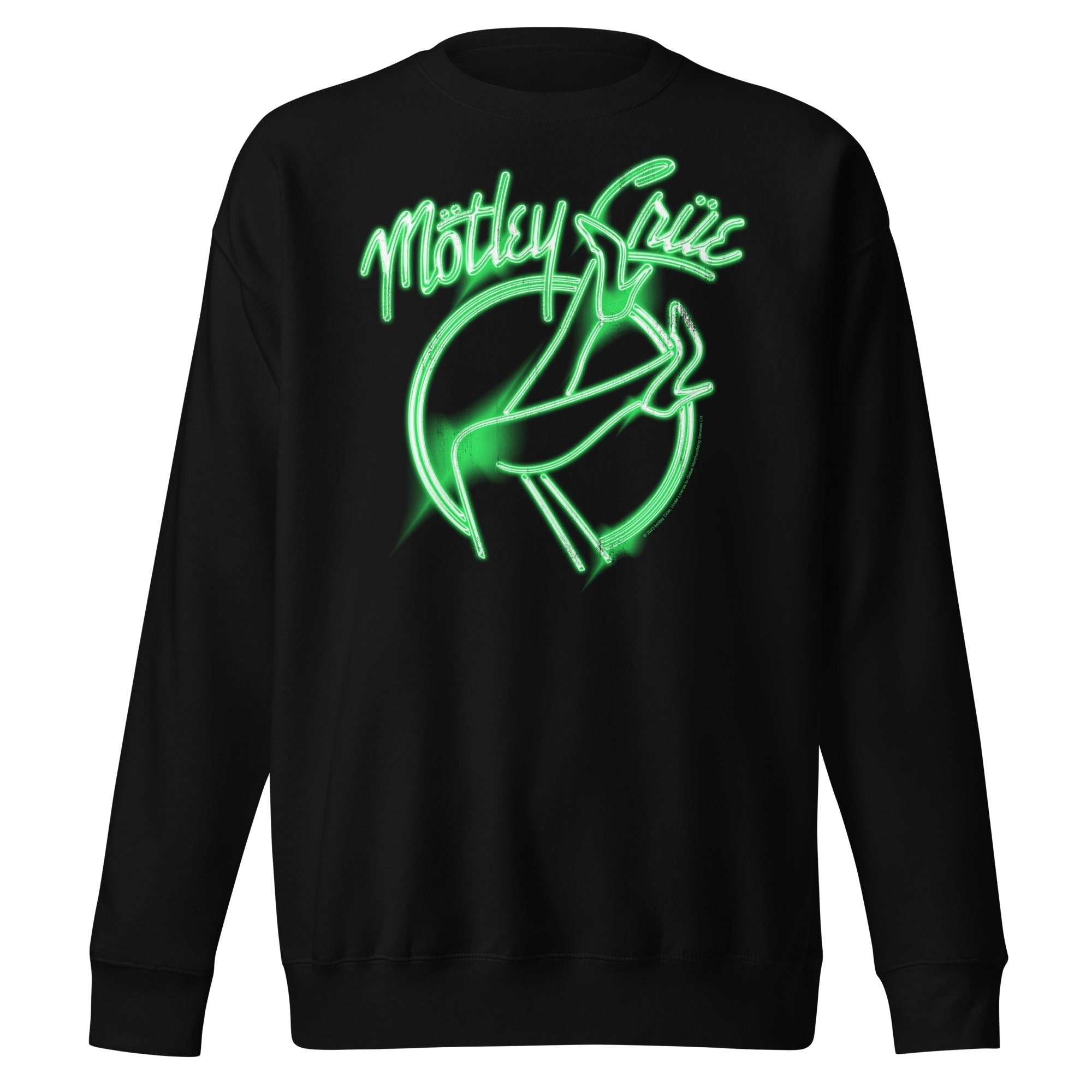 MerchMoment Motley Crue - Neon Green Girls Sweatshirt Black
