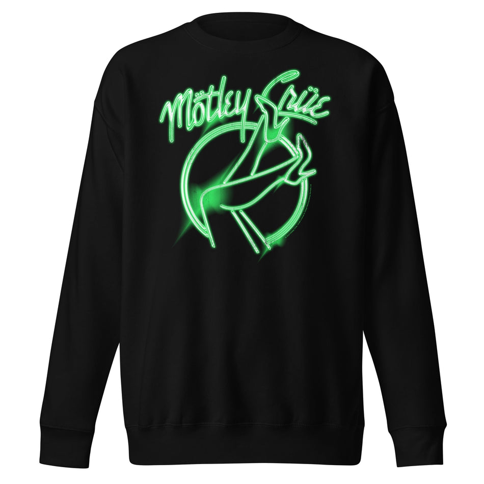 MerchMoment Motley Crue - Neon Green Girls Sweatshirt Black