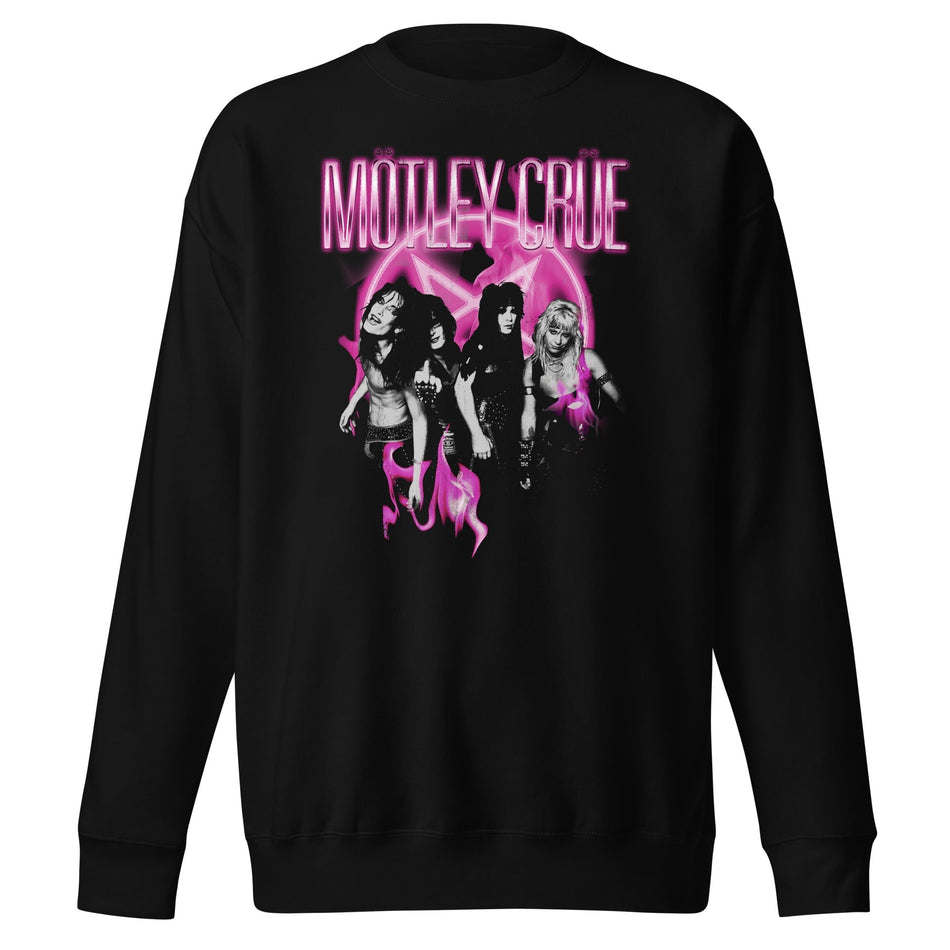 MerchMoment Motley Crue - Neon Pink Sweatshirt Black