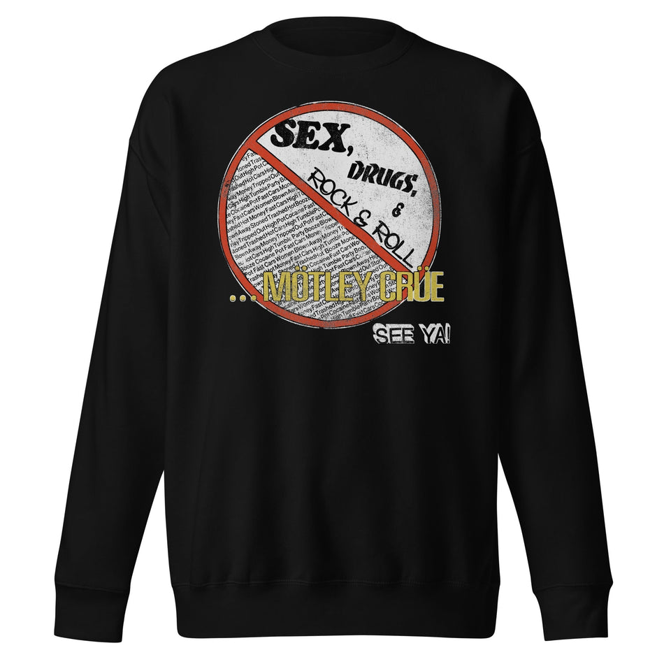 MerchMoment Motley Crue - No Fun Tour '84 Sweatshirt Black