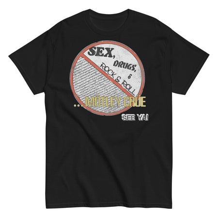 MerchMoment Motley Crue - No Fun Tour '84 T-Shirt Black