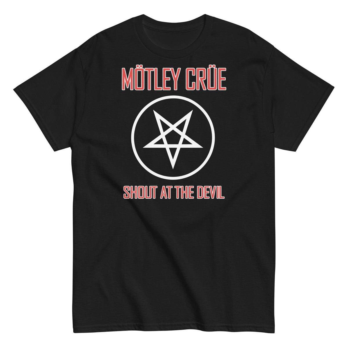 MerchMoment Motley Crue - Pentagram Shout T-Shirt Black