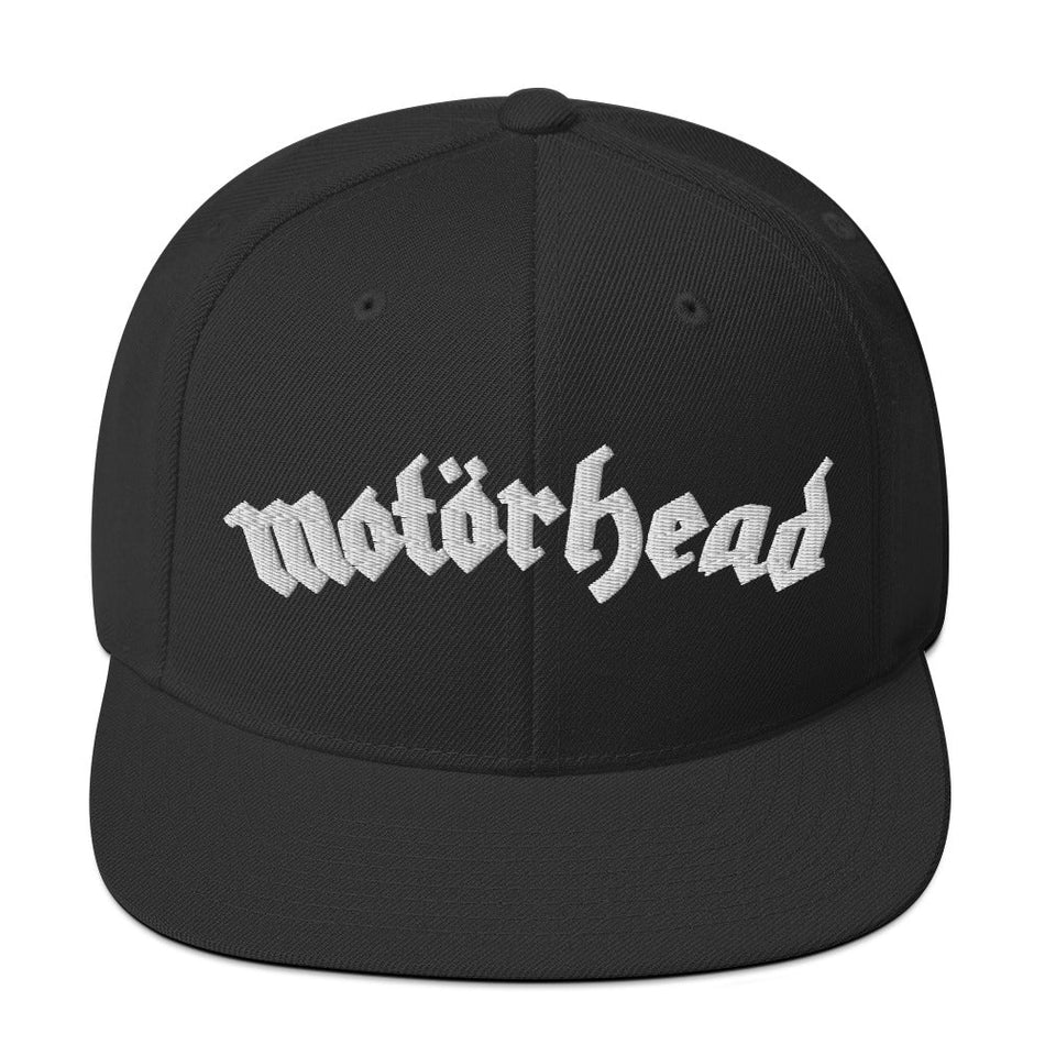 MerchMoment Motorhead Arched Logo Embroidered Snapback Hat