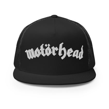 MerchMoment Motorhead Arched Logo Embroidered Trucker Hat
