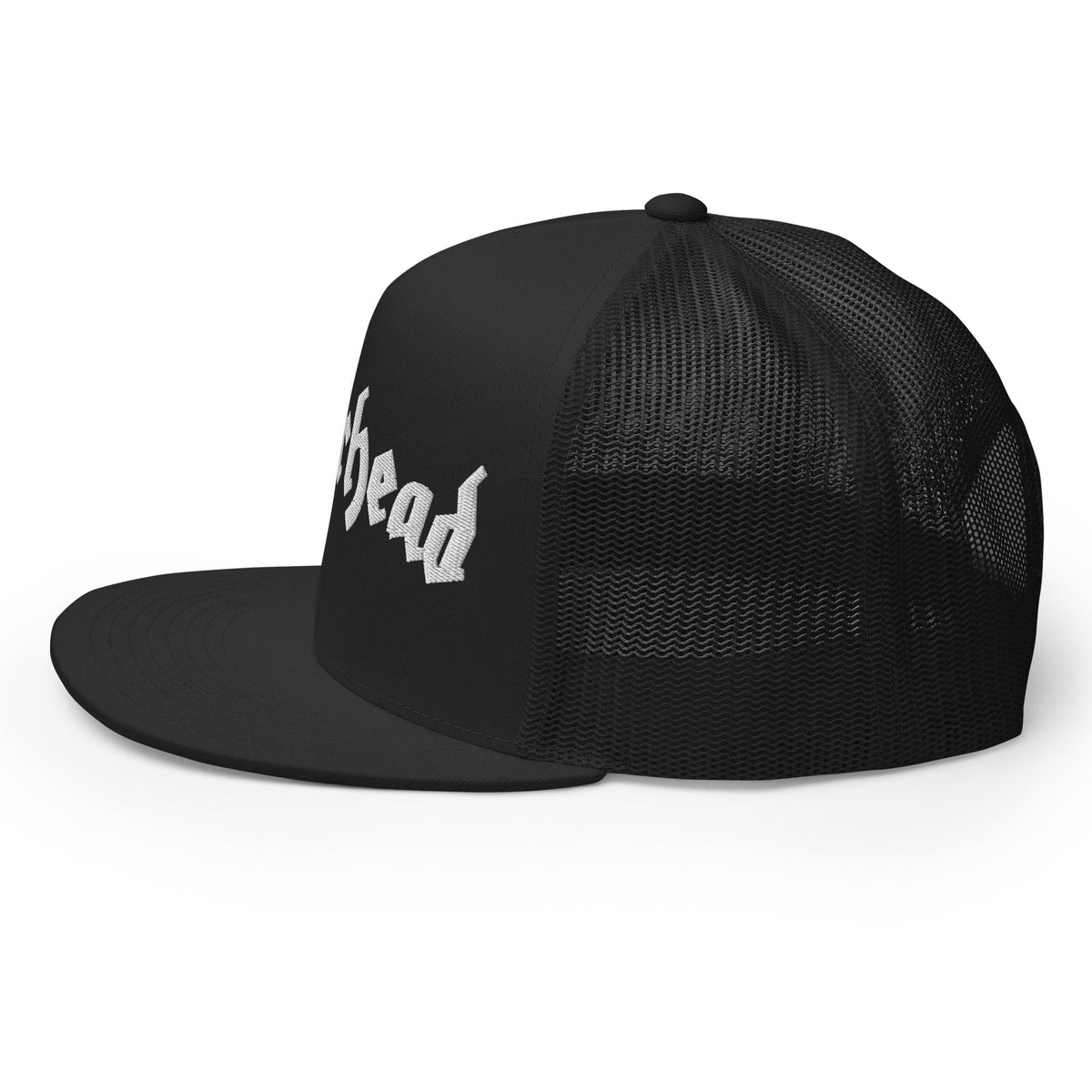 MerchMoment Motorhead Arched Logo Embroidered Trucker Hat