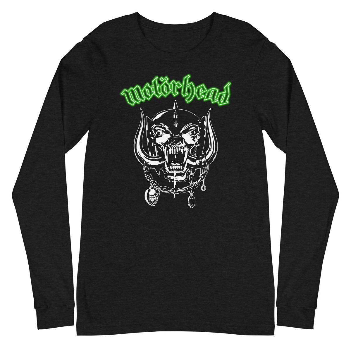 MerchMoment Motorhead - Green Logo Long Sleeve T-Shirt Black