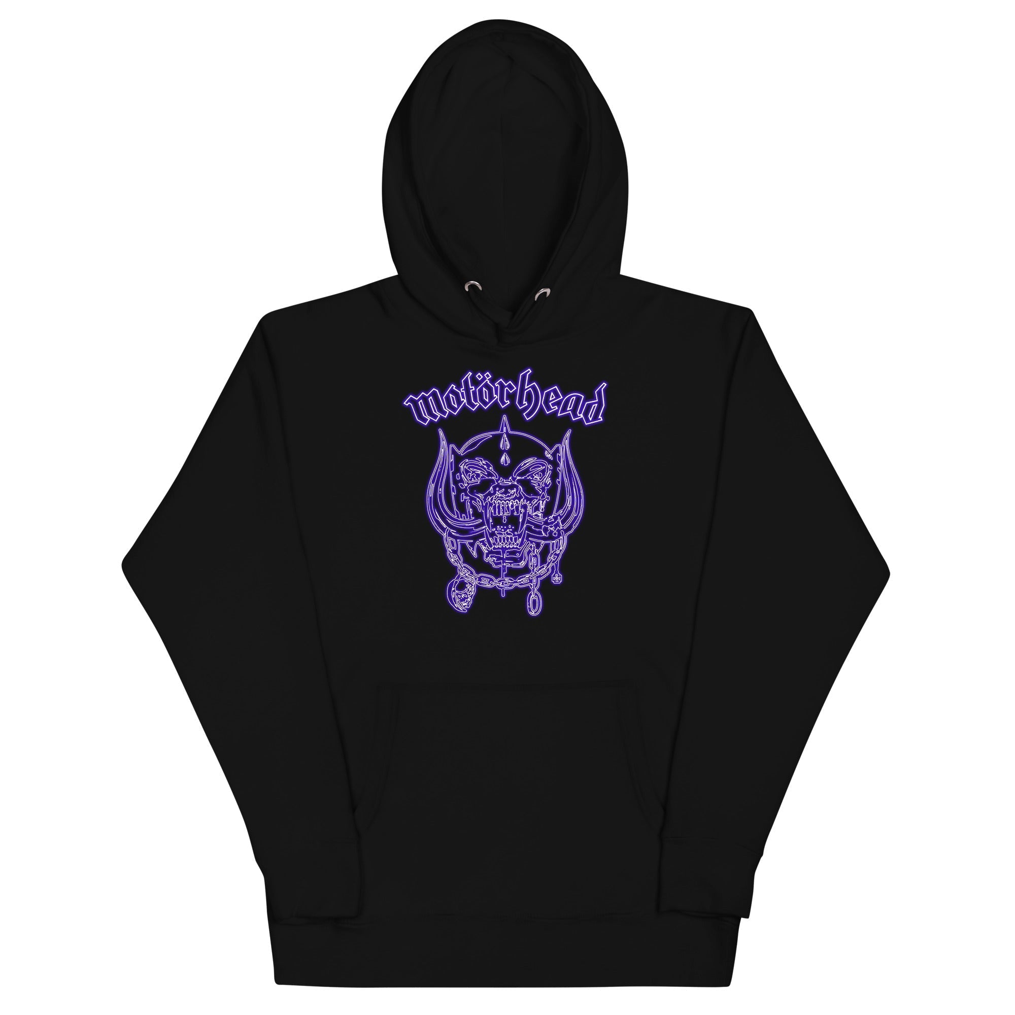 MerchMoment Motorhead - Neon Blue Warpig Hoodie Black