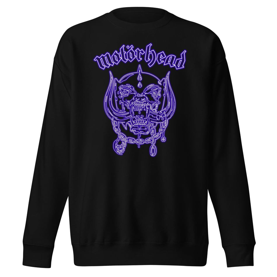 MerchMoment Motorhead - Neon Blue Warpig Sweatshirt Black