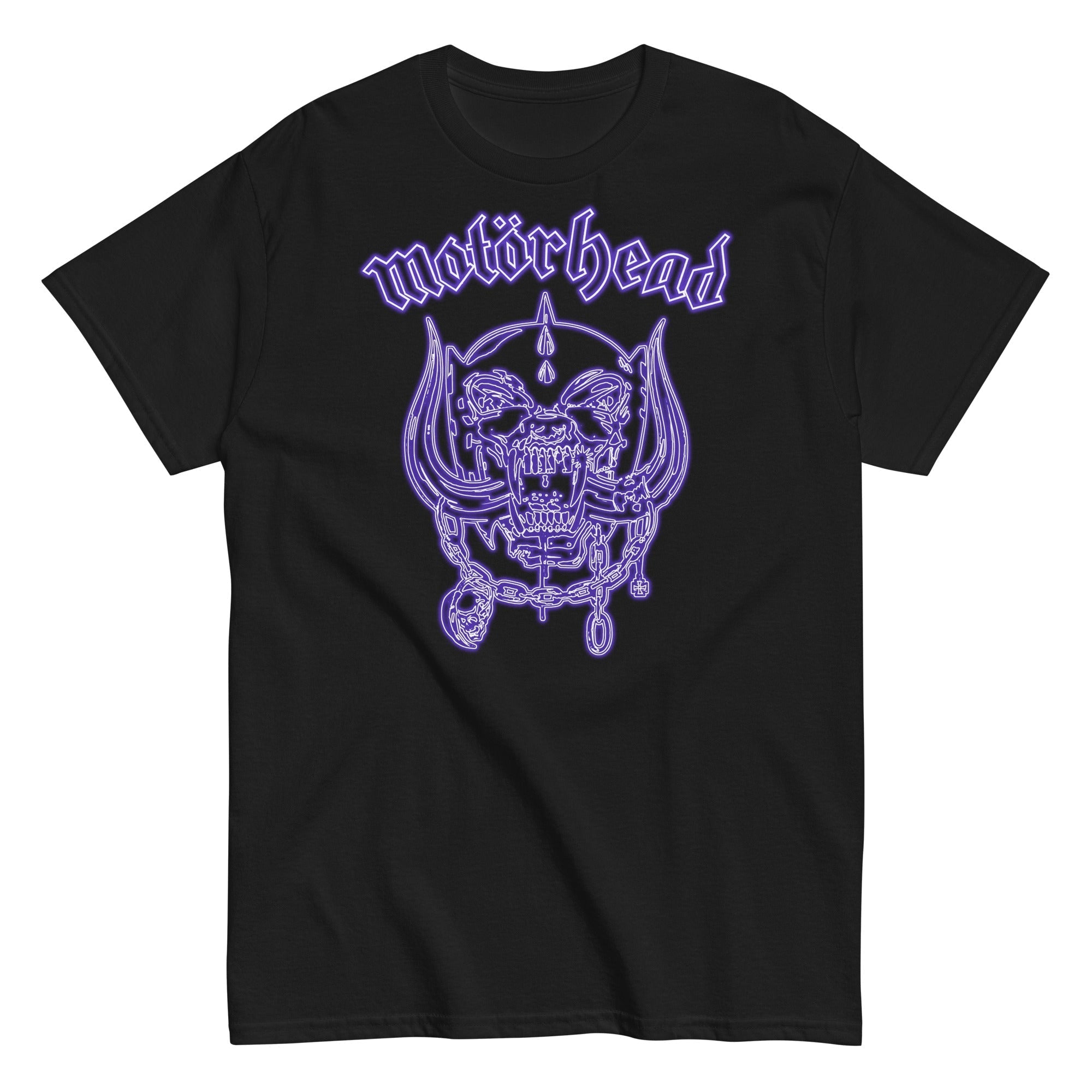 MerchMoment Motorhead - Neon Blue Warpig T-Shirt Black
