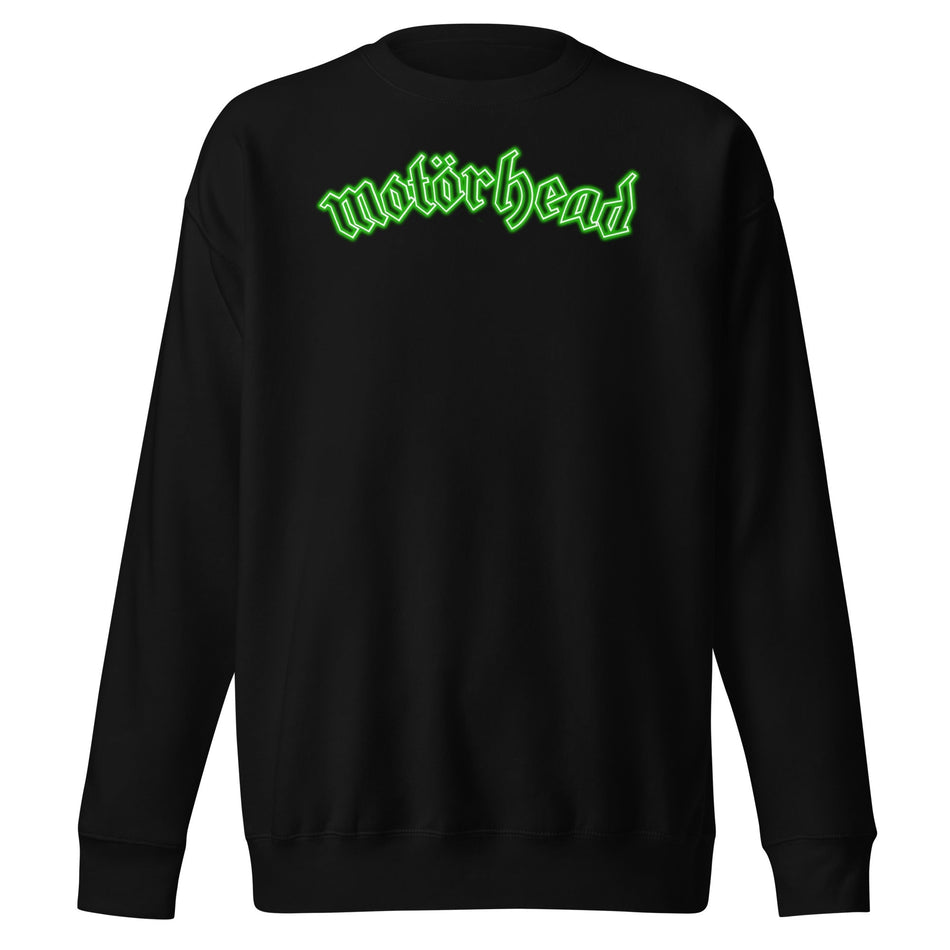 MerchMoment Motorhead - Neon Green Moon Sweatshirt Black