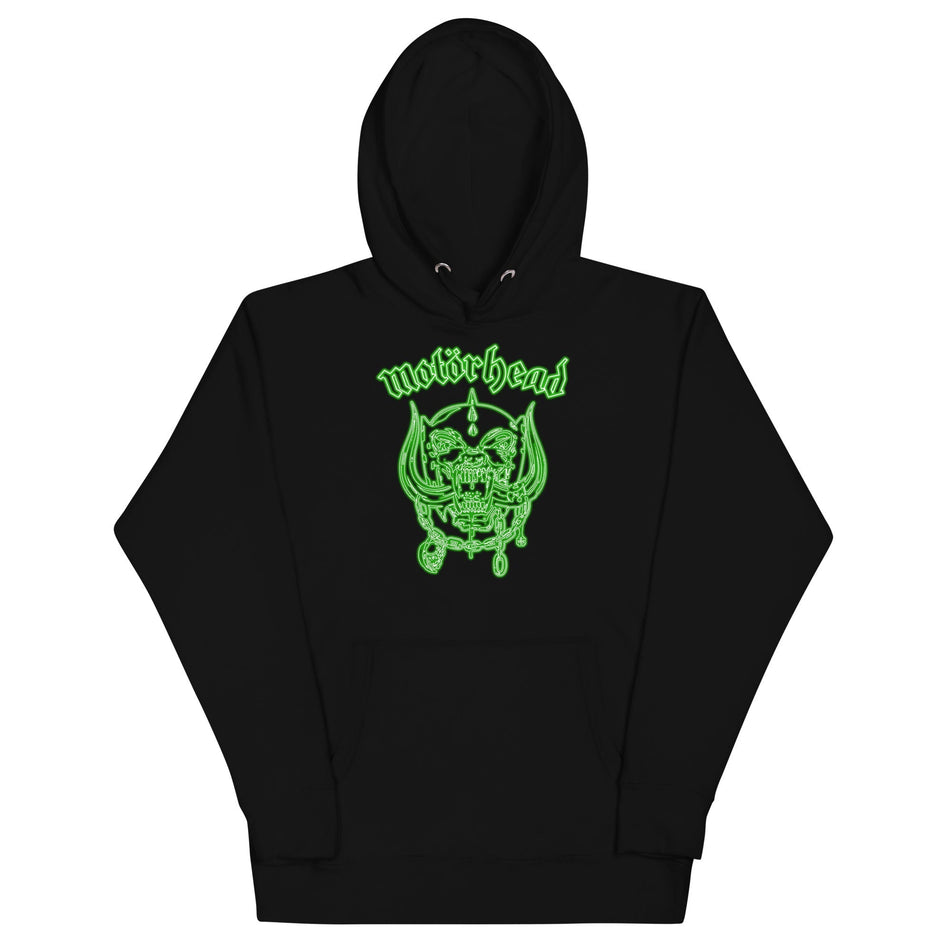 MerchMoment Motorhead - Neon Green Warpig Hoodie Black