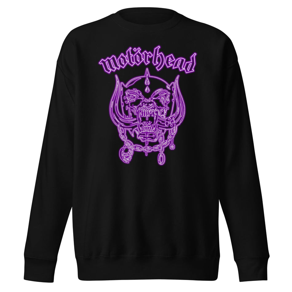 MerchMoment Motorhead - Neon Purple Warpig Sweatshirt Black