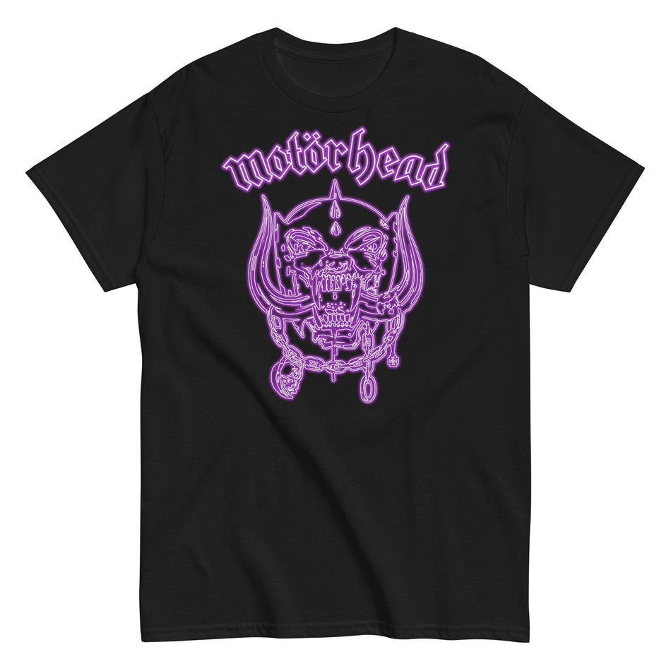 MerchMoment Motorhead - Neon Purple Warpig T-Shirt Black