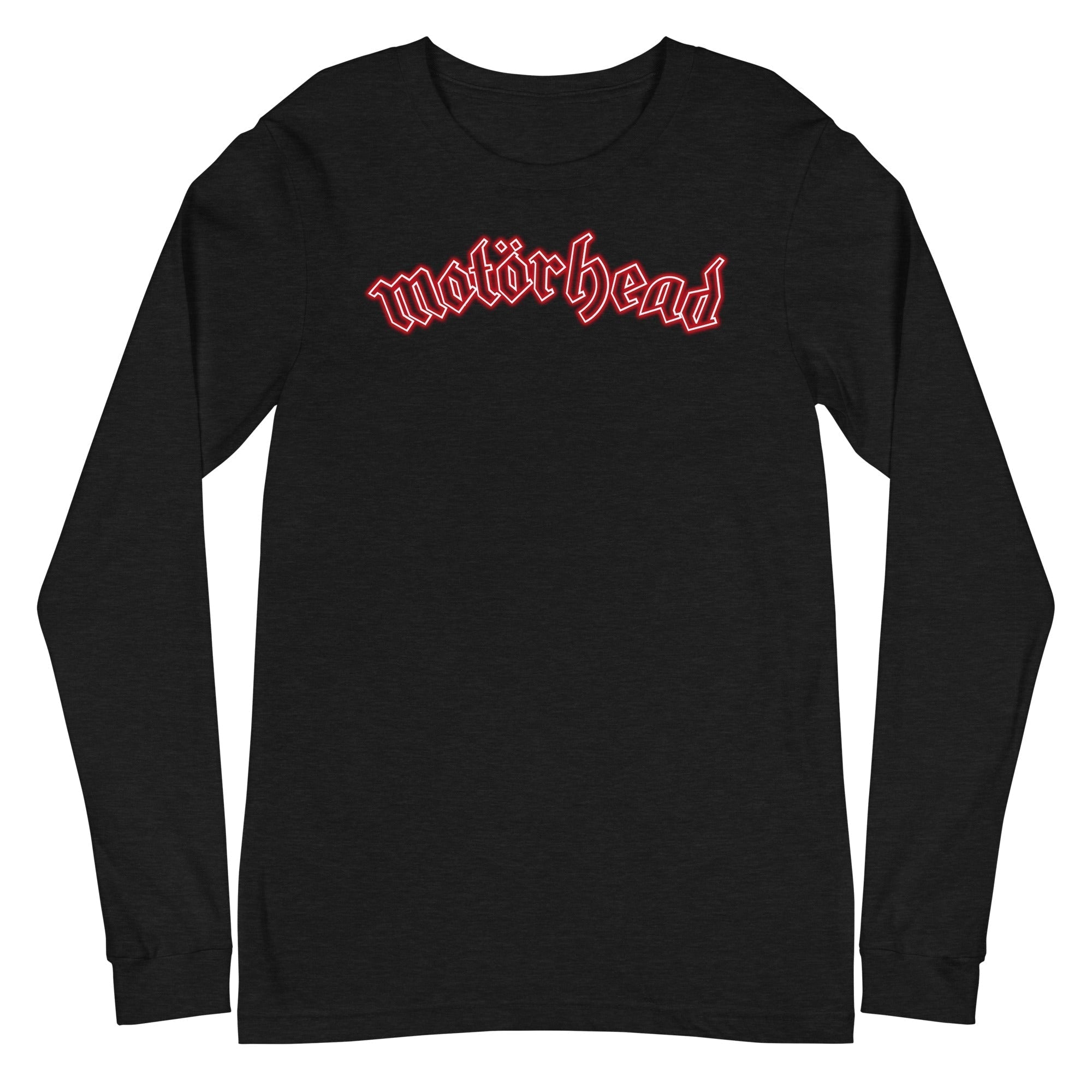 MerchMoment Motorhead - Neon Red Ace Long Sleeve T-Shirt Black
