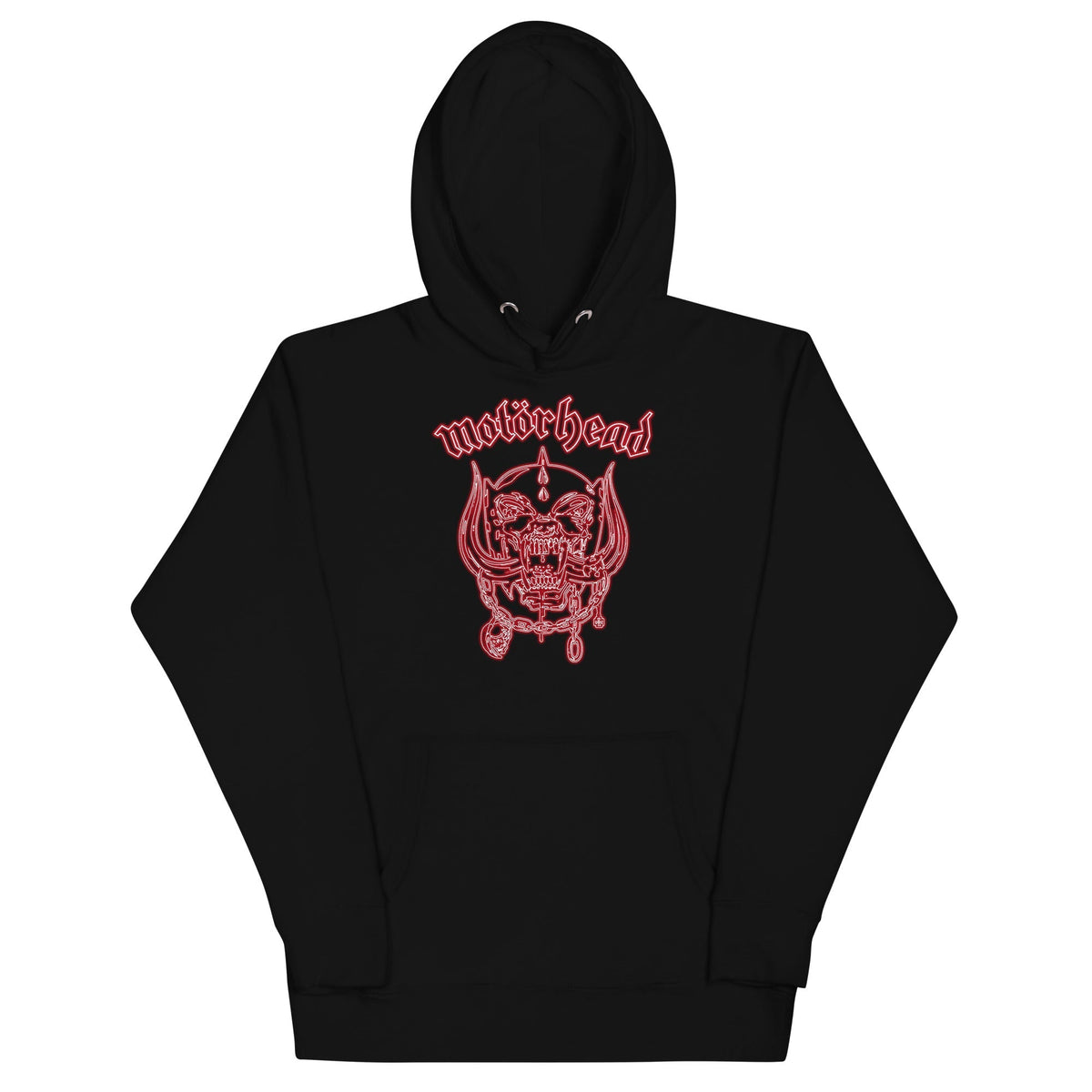 MerchMoment Motorhead - Neon Red Warpig Hoodie Black