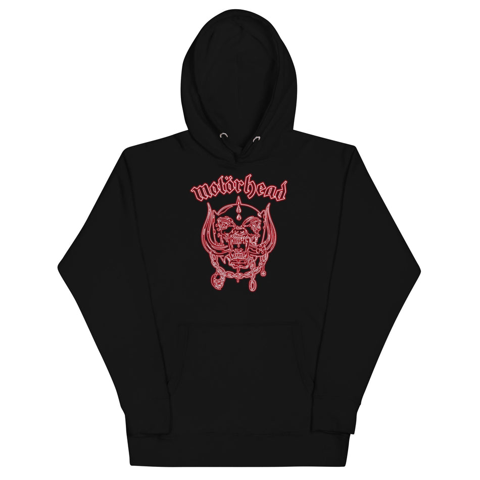 MerchMoment Motorhead - Neon Red Warpig Hoodie Black