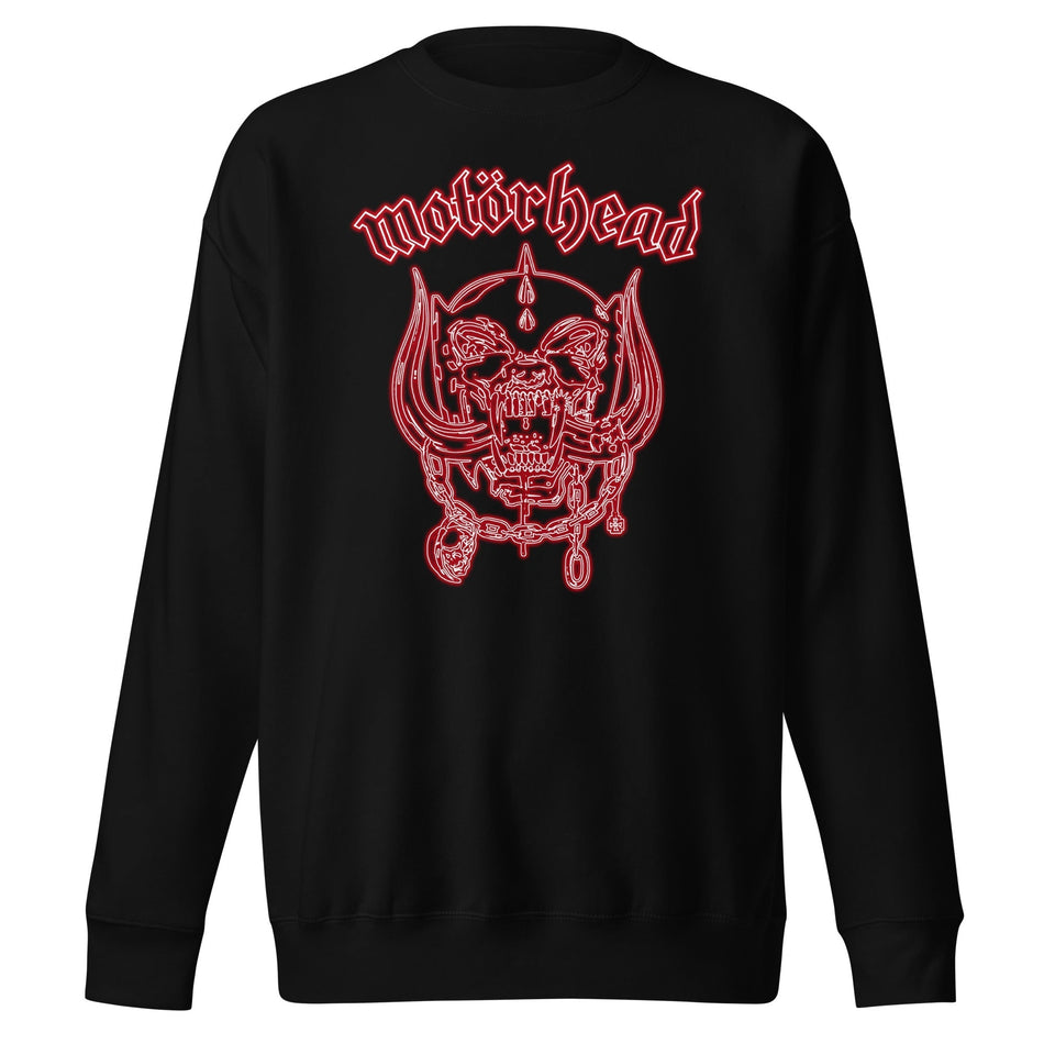 MerchMoment Motorhead - Neon Red Warpig Sweatshirt Black