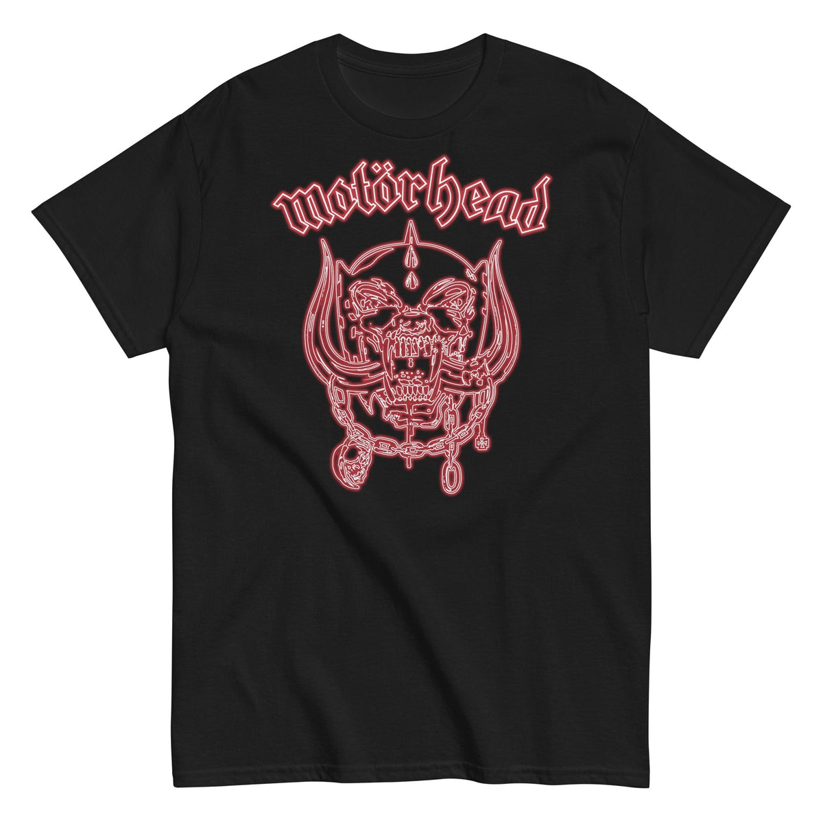 MerchMoment Motorhead - Neon Red Warpig T-Shirt Black