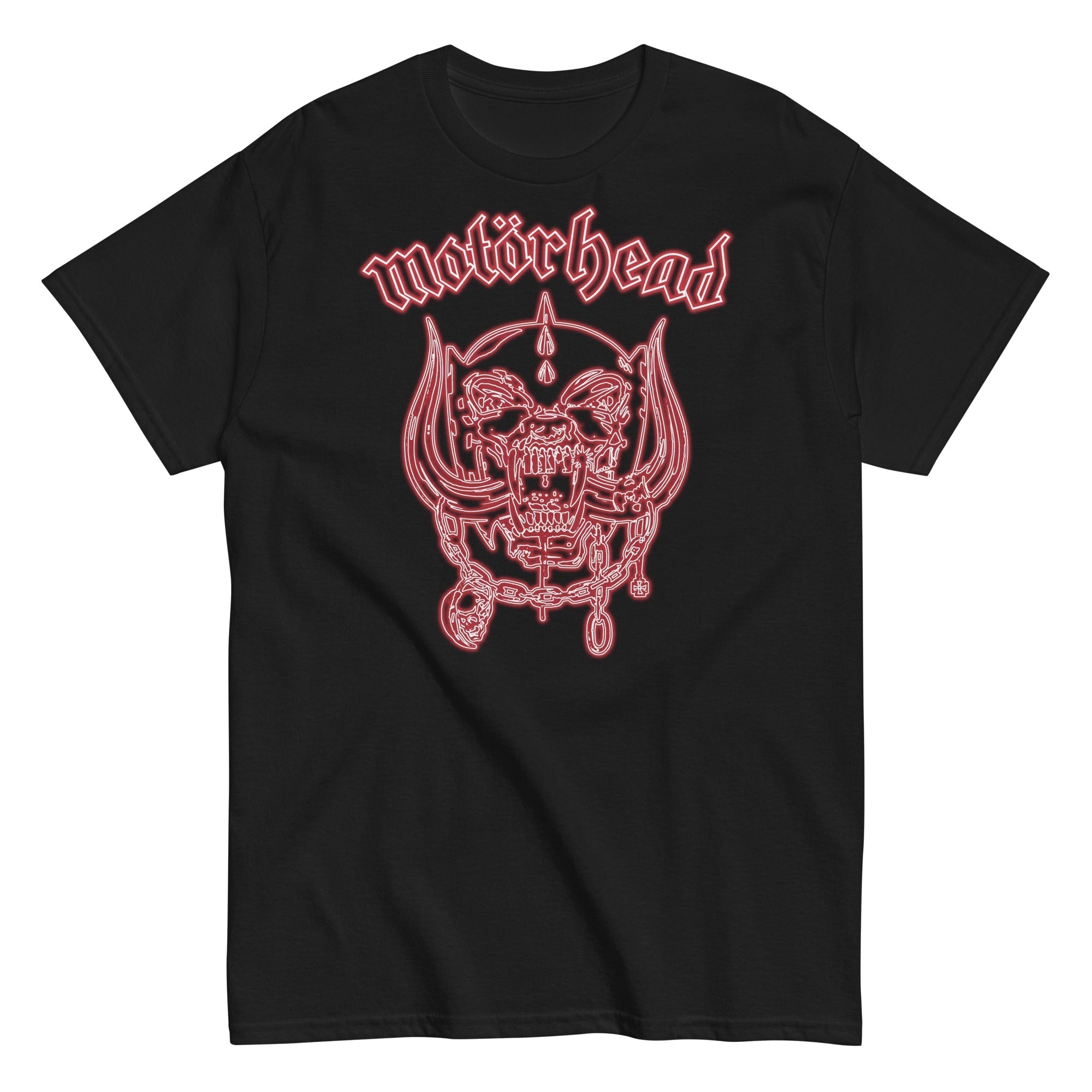 MerchMoment Motorhead - Neon Red Warpig T-Shirt Black