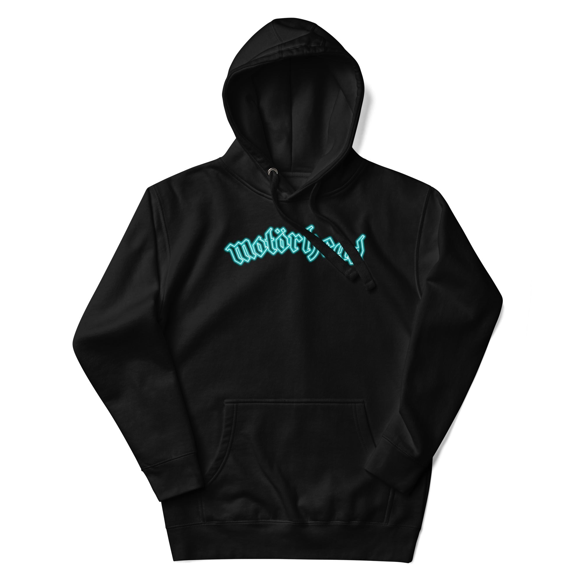 MerchMoment Motorhead - Neon Teal Moon Hoodie Black