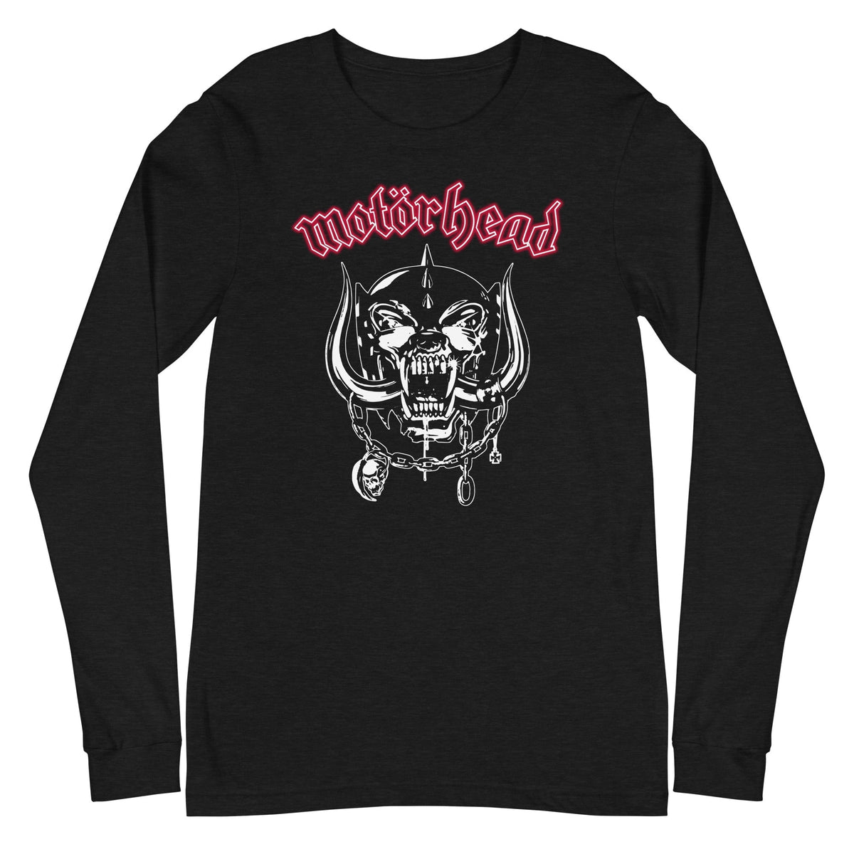 MerchMoment Motorhead - Red Logo Long Sleeve T-Shirt Black