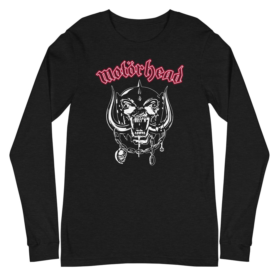 MerchMoment Motorhead - Red Logo Long Sleeve T-Shirt Black